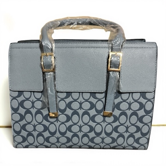 Stylish Gray Tote Bag and Wallet Set - Picture 2 of 13